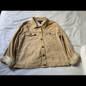 Denim&Co. Tan Denim Work Jacket Worn